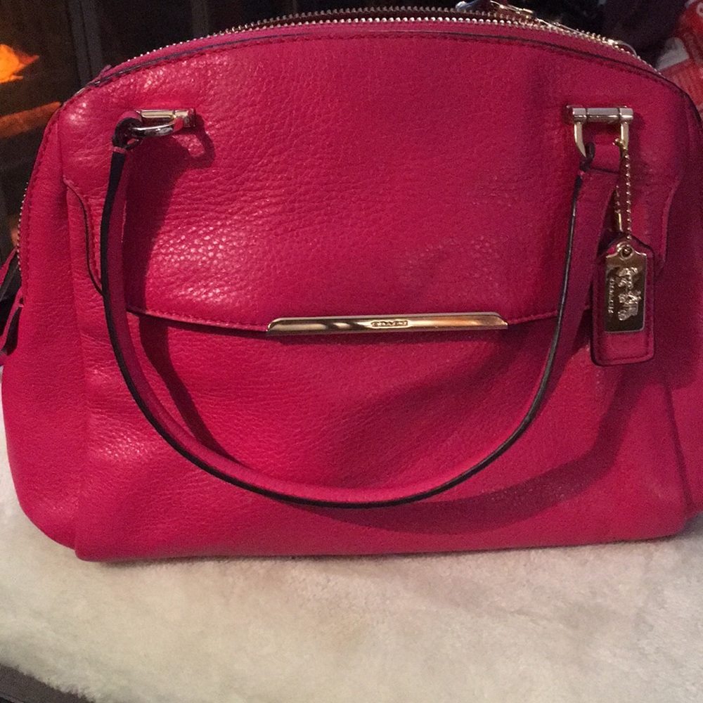 Hot pink coach purse